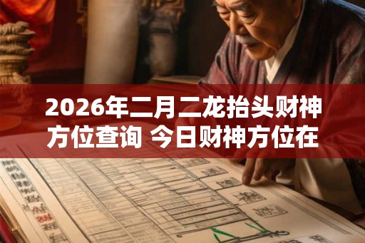 2026年二月二龙抬头财神方位查询 今日财神方位在哪