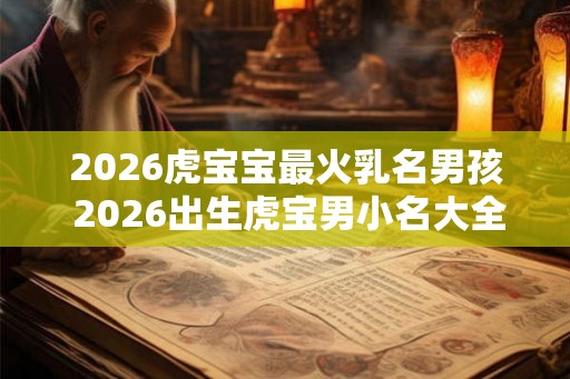 2026虎宝宝最火乳名男孩 2026出生虎宝男小名大全