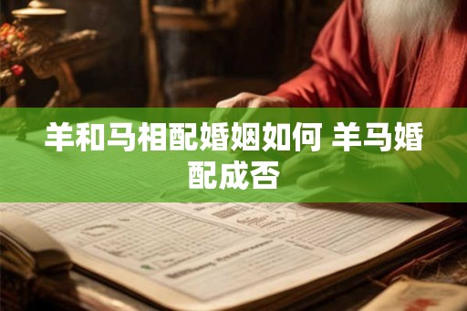 羊和马相配婚姻如何 羊马婚配成否 羊和马相配婚姻如何 羊马婚配成否