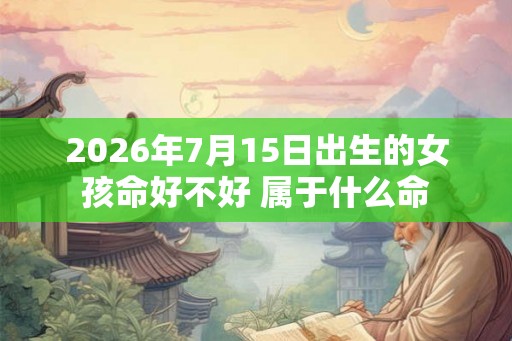 2026年7月15日出生的女孩命好不好 属于什么命 2026年7月15日出生的女孩命好不好 属于什么命