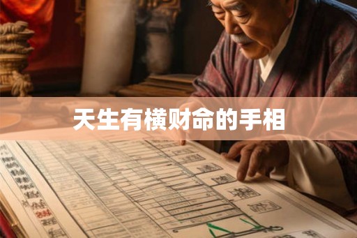 天生有横财命的手相 天生有横财命的手相
