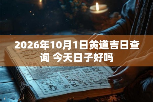 2026年10月1日黄道吉日查询 今天日子好吗 2026年10月1日黄道吉日查询 今天日子好吗