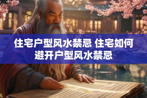 住宅户型风水禁忌 住宅如何避开户型风水禁忌