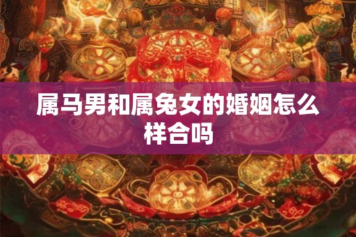 属马男和属兔女的婚姻怎么样合吗