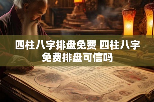 四柱八字排盘免费 四柱八字免费排盘可信吗