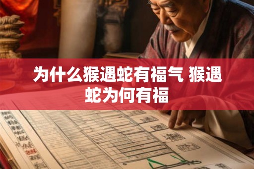 为什么猴遇蛇有福气 猴遇蛇为何有福 为什么猴遇蛇有福气 猴遇蛇为何有福