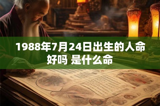 1988年7月24日出生的人命好吗 是什么命