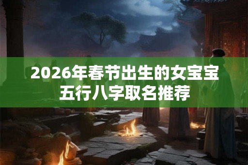 2026年春节出生的女宝宝五行八字取名推荐