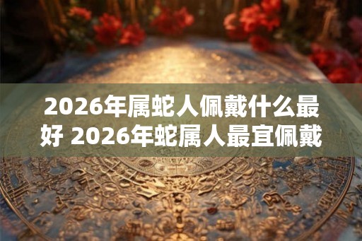 2026年属蛇人佩戴什么最好 2026年蛇属人最宜佩戴何物