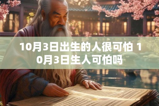 10月3日出生的人很可怕 10月3日生人可怕吗