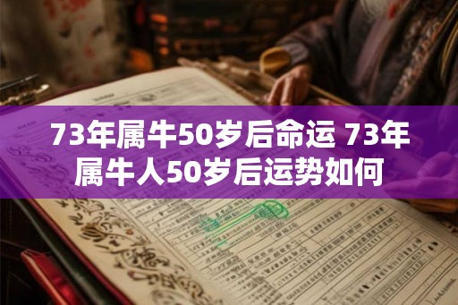 73年属牛50岁后命运 73年属牛人50岁后运势如何