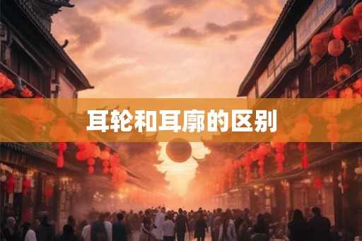 耳轮和耳廓的区别 耳轮和耳廓的区别