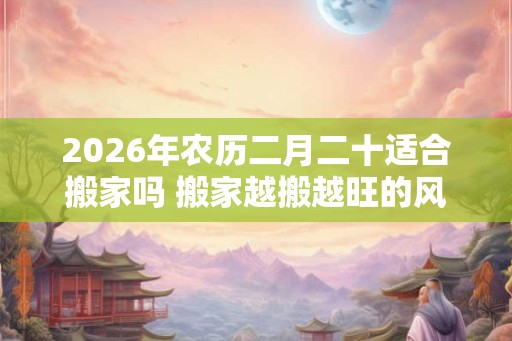2026年农历二月二十适合搬家吗 搬家越搬越旺的风水