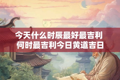 今天什么时辰最好最吉利 何时最吉利今日黄道吉日