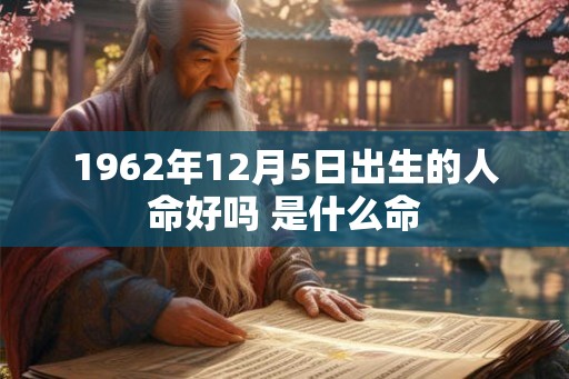 1962年12月5日出生的人命好吗 是什么命