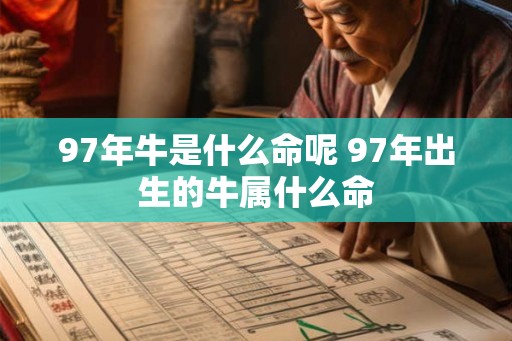 97年牛是什么命呢 97年出生的牛属什么命