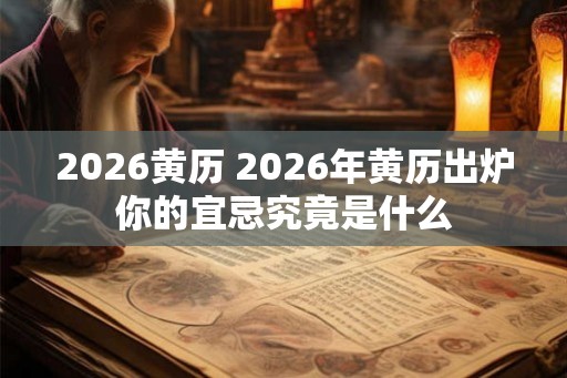 2026黄历 2026年黄历出炉你的宜忌究竟是什么