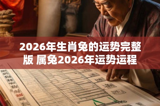 2026年生肖兔的运势完整版 属兔2026年运势运程 2026年生肖兔的运势完整版 属兔2026年运势运程