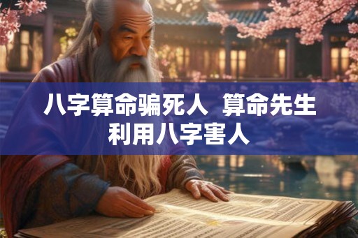 八字算命骗死人 算命先生利用八字害人 八字算命骗死人 算命先生利用八字害人