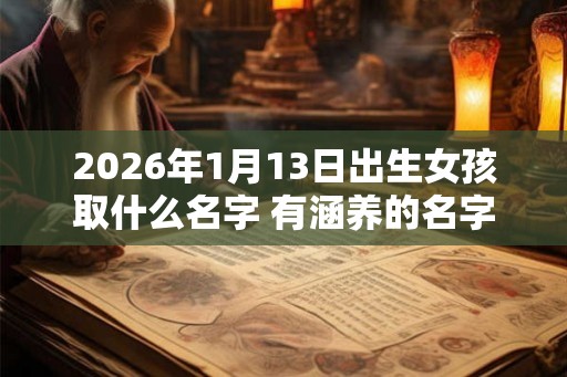 2026年1月13日出生女孩取什么名字 有涵养的名字