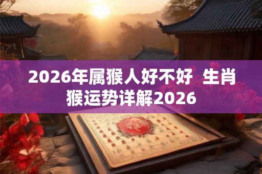 2026年属猴人好不好  生肖猴运势详解2026