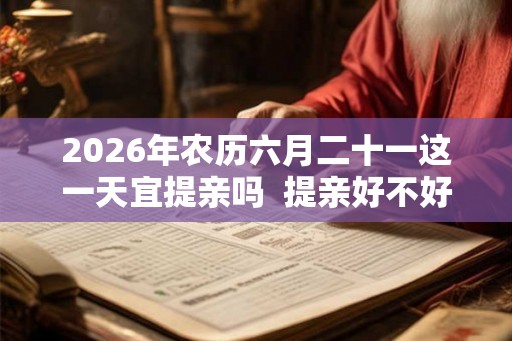 2026年农历六月二十一这一天宜提亲吗 提亲好不好 2026年农历六月二十一这一天宜提亲吗 提亲好不好