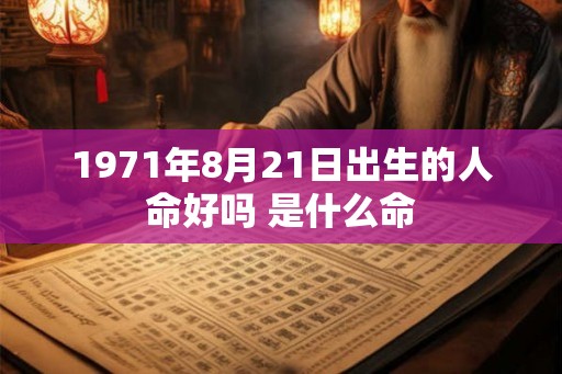 1971年8月21日出生的人命好吗 是什么命