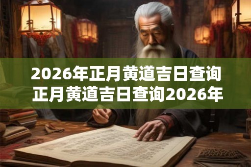 2026年正月黄道吉日查询 正月黄道吉日查询2026年
