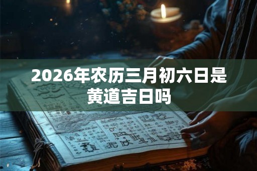 2026年农历三月初六日是黄道吉日吗