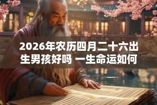 2026年农历四月二十六出生男孩好吗 一生命运如何 2026年农历四月二十六出生男孩好吗 一生命运如何