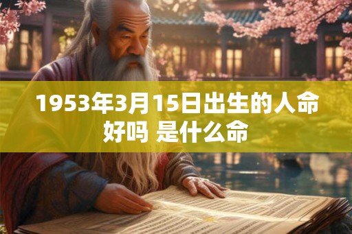 1953年3月15日出生的人命好吗 是什么命