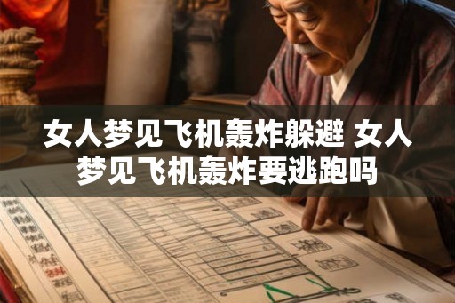 女人梦见飞机轰炸躲避 女人梦见飞机轰炸要逃跑吗