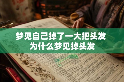 梦见自己掉了一大把头发 为什么梦见掉头发 梦见自己掉了一大把头发 为什么梦见掉头发