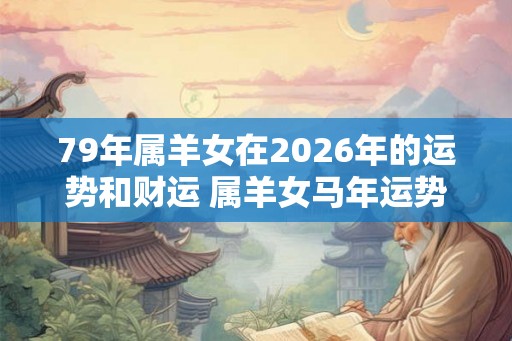 79年属羊女在2026年的运势和财运 属羊女马年运势如何