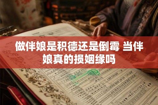 做伴娘是积德还是倒霉 当伴娘真的损姻缘吗 做伴娘是积德还是倒霉 当伴娘真的损姻缘吗
