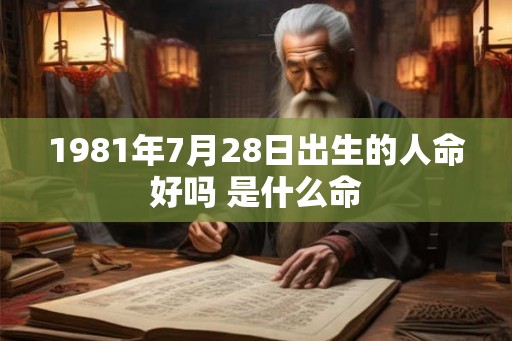 1981年7月28日出生的人命好吗 是什么命 1981年7月28日出生的人命好吗 是什么命