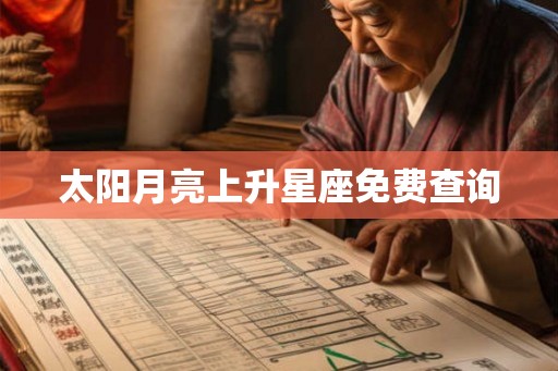 太阳月亮上升星座免费查询