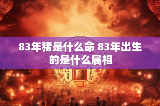 83年猪是什么命 83年出生的是什么属相