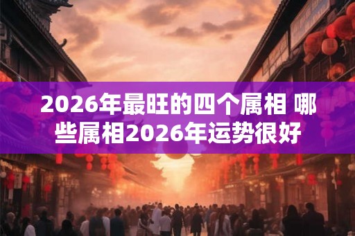 2026年最旺的四个属相 哪些属相2026年运势很好