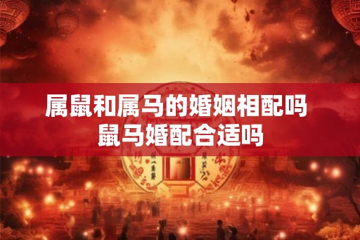 属鼠和属马的婚姻相配吗 鼠马婚配合适吗