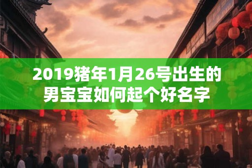 2019猪年1月26号出生的男宝宝如何起个好名字