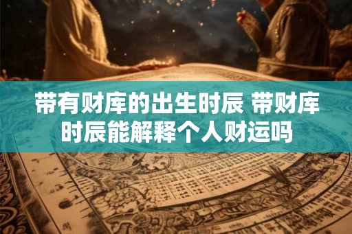 带有财库的出生时辰 带财库时辰能解释个人财运吗