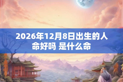 2026年12月8日出生的人命好吗 是什么命