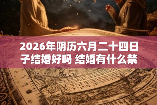 2026年阴历六月二十四日子结婚好吗 结婚有什么禁忌