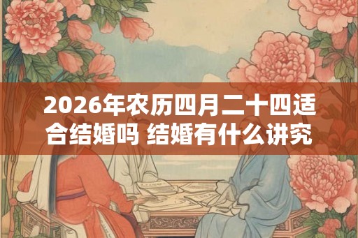 2026年农历四月二十四适合结婚吗 结婚有什么讲究