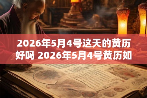 2026年5月4号这天的黄历好吗 2026年5月4号黄历如何