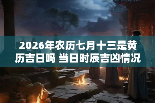 2026年农历七月十三是黄历吉日吗 当日时辰吉凶情况 2026年农历七月十三是黄历吉日吗 当日时辰吉凶情况