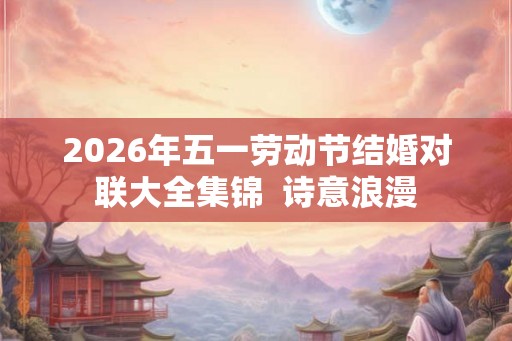 2026年五一劳动节结婚对联大全集锦 诗意浪漫 2026年五一劳动节结婚对联大全集锦 诗意浪漫