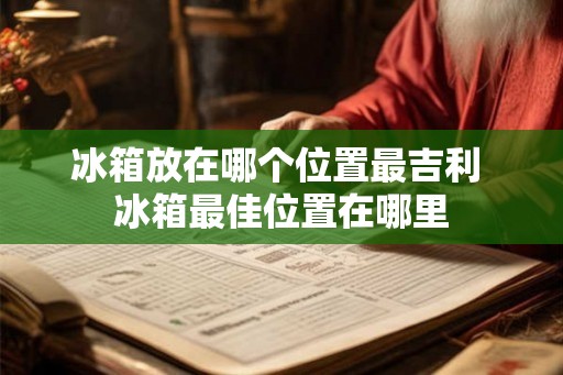 冰箱放在哪个位置最吉利 冰箱最佳位置在哪里