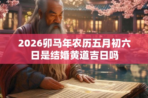 2026卯马年农历五月初六日是结婚黄道吉日吗